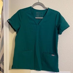 Figs XS Hunter Green Casma